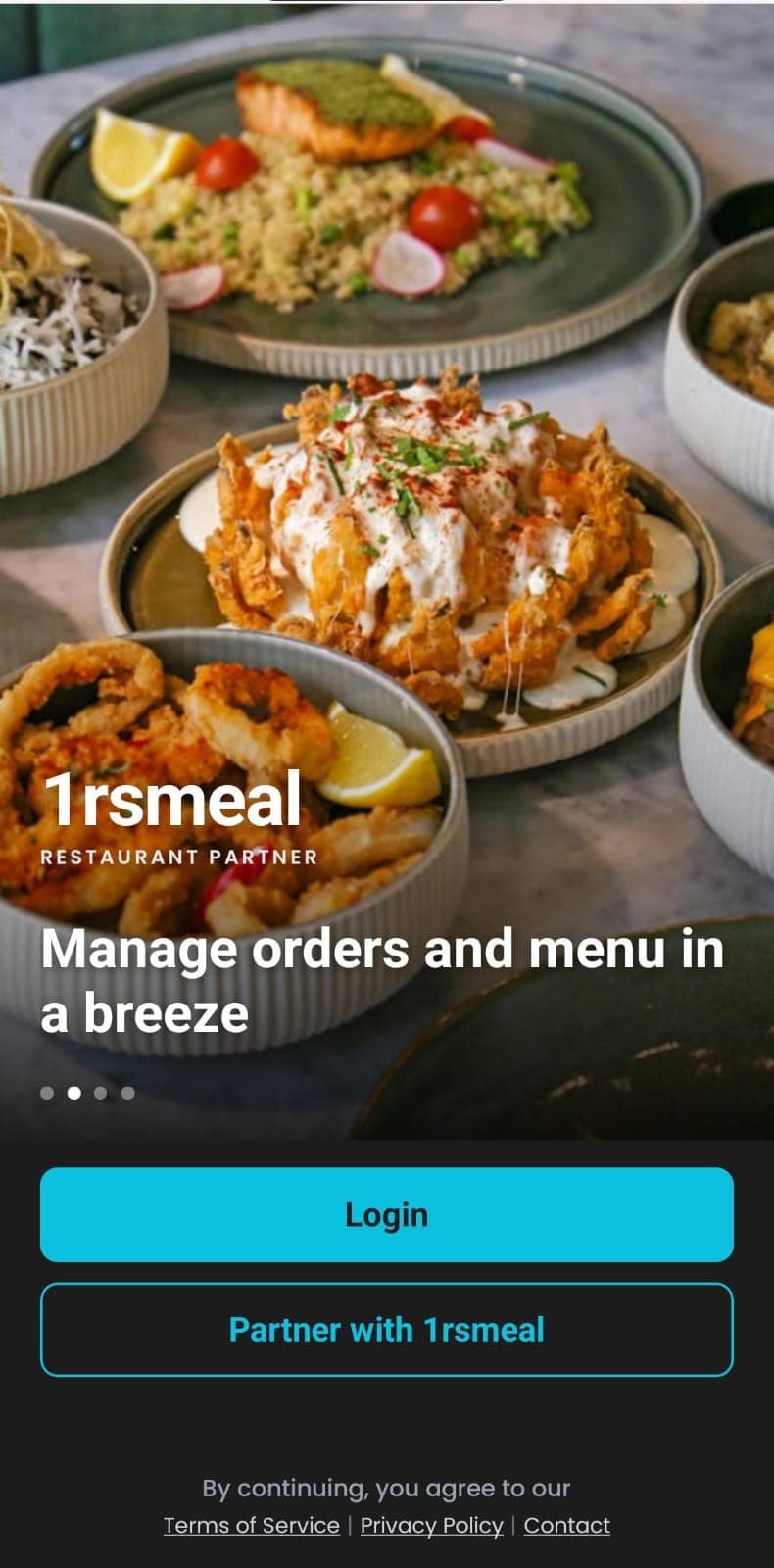 The 1rsmeal Restaurant Partner app